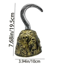 1pc Universal Plastic Pirate Hook Toy Prop Blow Molded Antique Party & Cosplay Accessory Dress-Up Weapon Sword Decoration For Performance - Multicolor - View 2