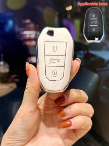 1 Pc TPU Car Remote Key Case Cover Shell,Fit For Peugeot 2008 3008 4008 5008 Protector Shell Keyless Auto Accessories