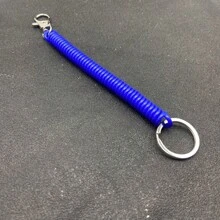 1pc Plastic Spring Coil Wristlet Keychain Retractable Anti-Lost Key Chain With Spring Rope Gift Souvenir Car Accessories Bag Charm School Cute Goth Y2k - Multicolor - View 9