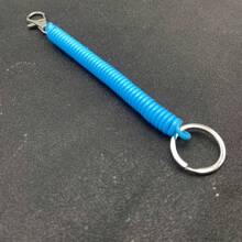 1pc Plastic Spring Coil Wristlet Keychain Retractable Anti-Lost Key Chain With Spring Rope Gift Souvenir Car Accessories Bag Charm School Cute Goth Y2k - Multicolor - View 7