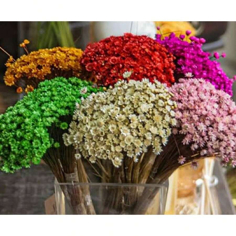 250 Small Flowers Everlasting Flower Decoration, Wedding Souvenirs - trái cam - Xem 1