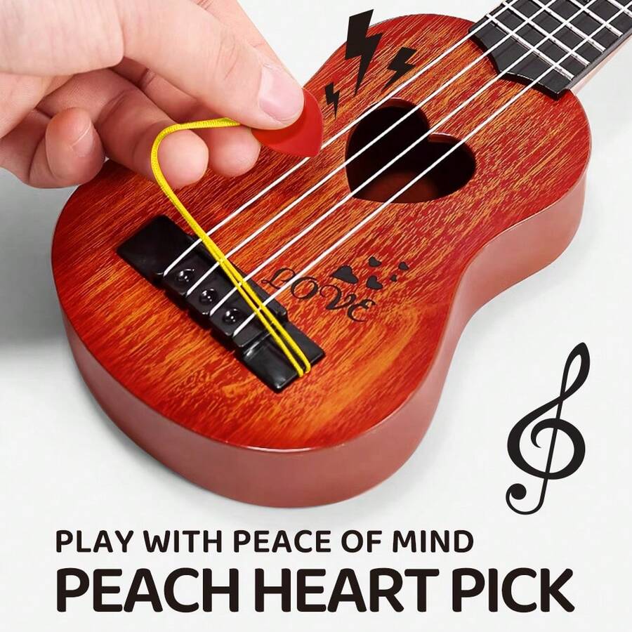 1pc Ukulele Guitar Musical Instrument For Beginners, Play And Explore - Multicolor - View 1