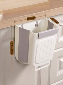 1pc Foldable Trash Can With Hanging Design For Kitchen, Bathroom And Car,Kitchen,Bathroom,Home,Household Supplies