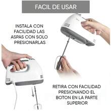 Batidora Manual Electrica De Mano 7 Velocidades 260w 2 En 1 W7830 - Blanco - Ver 4