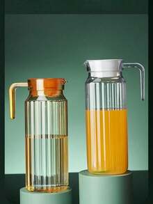 1pc Thick Plastic PC Cold Water Pitcher, High Temperature Resistant Acrylic Pitcher For Home, Restaurant And Hotel Use - Clear - View 8