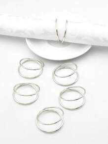 20pcs/12pcs/6pcs/4pcs/2pcs Metallic Napkin Rings