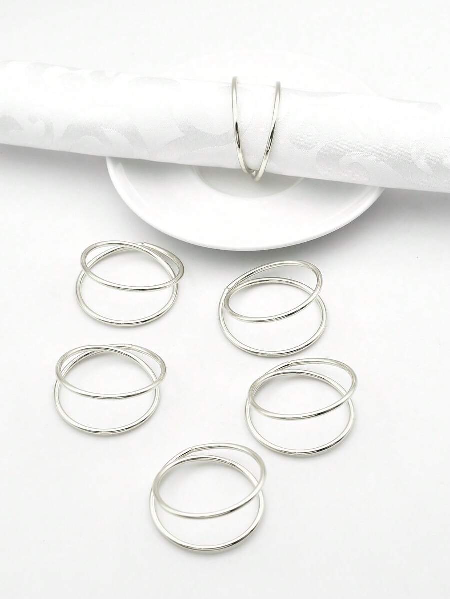 20pcs/12pcs/6pcs/4pcs/2pcs Metallic Napkin Rings