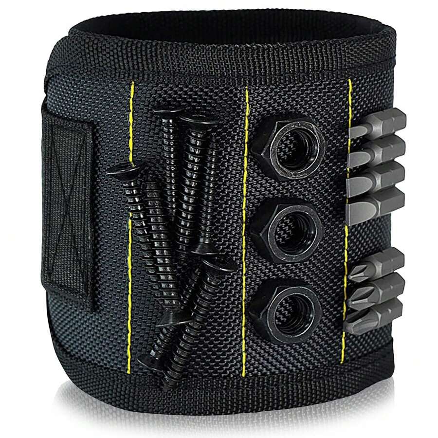 Magnetic Hand Grip To Hold Screws, Nails And Drilling Bits - Black Yellow - View 1