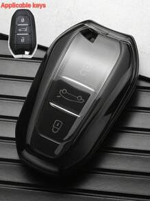 1 Pc TPU Car Remote Key Case Cover Shell,Fit For Peugeot 2008 3008 4008 5008 Protector Shell Keyless Auto Accessories