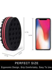 Hair Sponges For Women Curls Magic Twist Hair Sponge, Barber Hair Brush Sponge Tool Kit, Men Women Styling Tool For Curl, Coils, Dreadlocks Wave Hair Care Tool With Pick , Barber Tools, Hair Salon Hair Tools - Multicolor - View 10