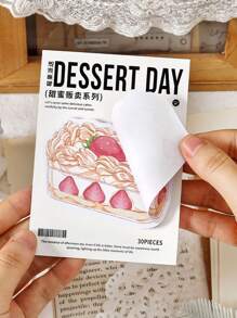 30pcs/Pack Cute And Fresh Shaped Sticky Notes For Planner Decoration And Writing Messages Back To School