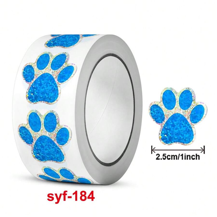 Best-Selling Rolled Pet Adhesive Sticker Label With Animal Paw Shape, Can Be Used As Wall Decals - Multicolor - View 1