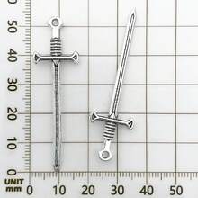 10/16 bucăți Breloc de sabie cavaler șarpe de Halloween Breloc de sabie de argint antic cuțit de metal pandantive Colier Fabricare de bijuterii Accesorii artizanale