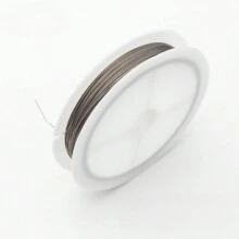 1pc Stainless Steel Wire DIY Thread String With Large Metal Ring & Beads For Handmade Jewelry Making Accessories