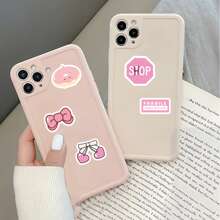 46 件套粉色美学贴纸，适用于办公室、笔记本电脑、水瓶、滑板、行李箱、DIY 剪贴簿、毕业礼物、学生鼓励和奖励、学校用品、返校 - 青檸色 - 查看 6