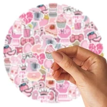 46 件套粉色美学贴纸，适用于办公室、笔记本电脑、水瓶、滑板、行李箱、DIY 剪贴簿、毕业礼物、学生鼓励和奖励、学校用品、返校 - 青檸色 - 查看 3