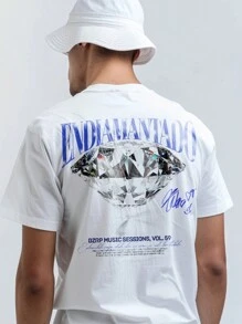 "N A T A" Endiamantado BZRP - TEE Y2K, T-Shirt Para Hombre - Blanco - Ver 3