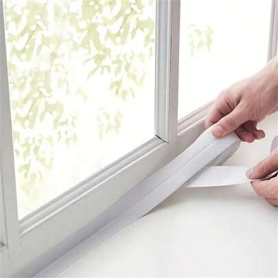 1 rotolo, Nastro sigillante per guarnizioni bianco, Nastro sigillante siliconico impermeabile, Nastro sigillante per finestre, Striscia sigillante anti-muffa anti-umidità, Striscia sigillante auto-adesiva per lacune di porte, finestre, lavandini, piano cucina, tavolo da biliardo, angolo del water