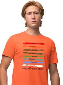 Men T-Shirts - 橘色 - 查看 1