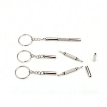 10 st stålskruvmejsel för glasögon och klockor, reparationsverktygssats med nyckelring, bärbara manuella verktyg, precisionsskruvmejselsats