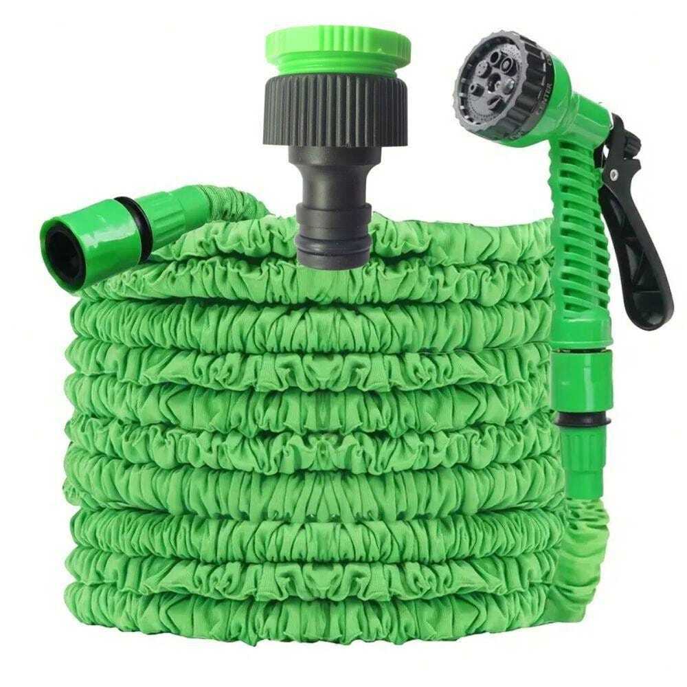 Canna Acqua Giardino Tubo Flessibile Da Giardino Deluxe - 25, 50, 75 O 100 Piedi, Con Ugello Espandibile, Perfetto Per Annaffiare Tubo Flessibile Per Acqua Giardino