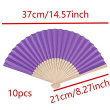 10入組空白白色紙扇，可DIY繪畫和手工藝制作，多彩折疊扇避暑工具 - 彩色 - 查看 20