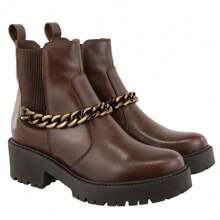 Women Mid-Calf Boots - 鏽棕色 - 查看 2