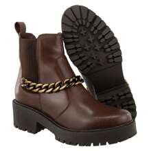 Women Mid-Calf Boots - 鏽棕色 - 查看 3