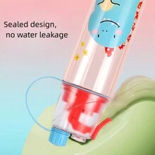 1只卡通夏季噴霧水瓶，輕巧便攜夏季水瓶，適用於戶外騎行、徒步旅行和奔跑，600毫升/20盎司 - 玫紅色 - 查看 2