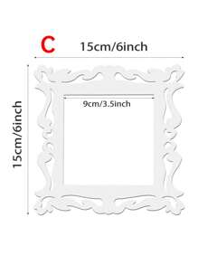 1pc Mirror Surface Switch Wall Sticker, Modern Plastic Switch Sticker For Home Decoration Mirror Wall Wall Decor Room Decor Wall Mirror Mirror For Room Bathroom Decor Living Room Decor - Silver - View 13