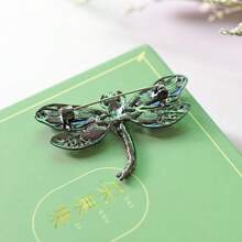 1入時尚藍色蜻蜓胸針，可作為女性服飾和包飾品 - 藍色 - 查看 6