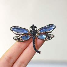 1入時尚藍色蜻蜓胸針，可作為女性服飾和包飾品 - 藍色 - 查看 2