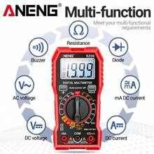 ANENG SZ06 1999 Count Smart Digital Multimeter AC Voltage Meter  Current  Ohm Tester Electric Tools Measuring Device - Red - View 9