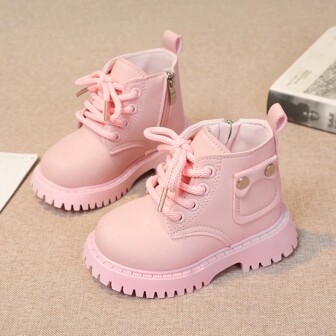 Botas de estilo británico para niñas bebés, zapatos para niñas pequeñas de primavera / otoño, zapatos de caminar para niños