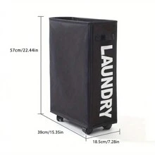 1PC带轮脏布篮家用牛津布洗衣篮收纳布脏布篮瑜伽垫收纳篮多功能防水收纳篮 - 彩色 - 查看 16