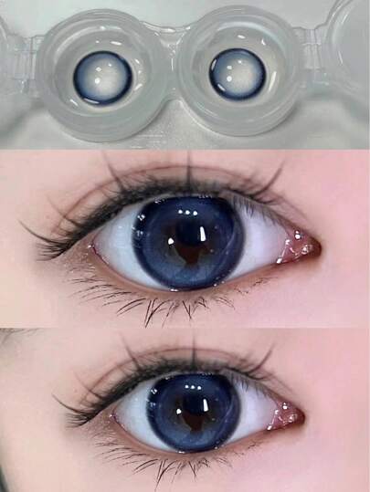 1 Pair Of Soft Colored Disposable Contact Lenses For 1 Year, Suitable For Dating And Daily Wear Halloween Costume Cosplay