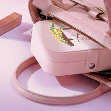 Personalized Custom Jewelry Box, Letter Pattern Custom Name Jewelry Box, Travel Storage Box, Rings, Necklaces, Earrings, Bracelets, Lipsticks And Other Jewelry Storage Boxes, Exquisite Gifts For Girlfriends, Bridesmaids, And Mothers On Mother's Day