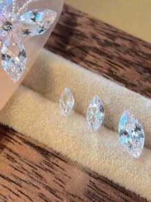 50 piezas de diamantes de imitación marquesa con base afilada para arte de uñas con fondo claro, hace usted mismo encantos de uñas, joyas de uñas, suministros de uñas decoración uñas
