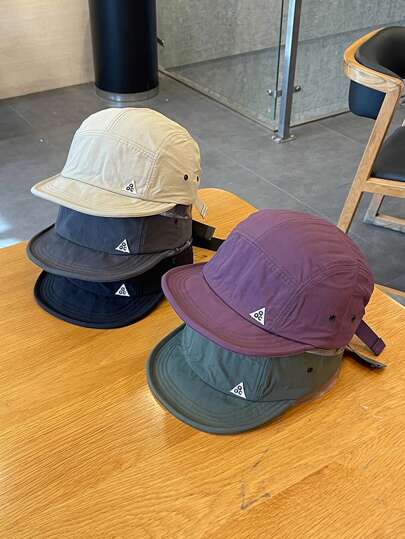 Outdoor Thin Quick-Drying Waterproof Foldable Visor Cap, Unisex Japanese Short Brim Baseball Cap, Soft Brim 5-Panel Sun Hat, Adjustable 55-58cm