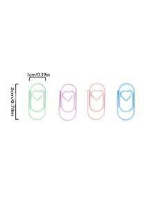 50 个随机创意迷你心形和不对称形状彩色金属回形针 返校,返校,学校用品 - 彩色 - 查看 4