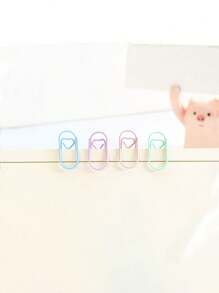 50 个随机创意迷你心形和不对称形状彩色金属回形针 返校,返校,学校用品 - 彩色 - 查看 3