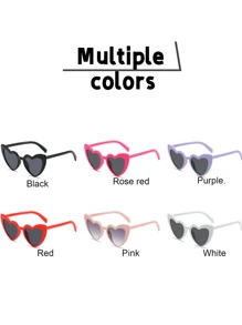 1 件新娘派对心形眼镜婚礼淋浴户外道具伴娘礼物婚礼用品派对用品生日照片道具时尚眼镜沙滩眼镜宠物眼镜，