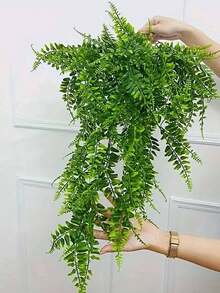 2 件人造植物，波士顿蕨类植物假藤蔓悬挂常春藤装饰，用于室内外墙壁的塑料绿植悬挂花篮婚礼花环装饰，秋季农舍波西米亚风格房间装饰，圣诞节装饰品用于家庭新年礼物，家居装饰 - 綠色 - 查看 5