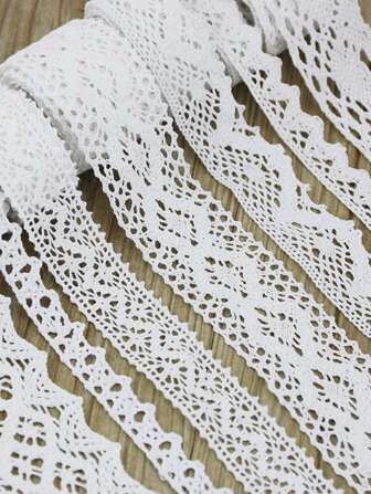 (5m/Roll) White Lace Trim For Clothing, Home Textiles, Gift Packaging And DIY Hair Accessories Material