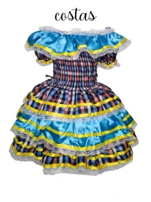 Young Girls Dresses - 藍色 - 查看 3