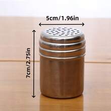 Set de agitador de sazonadores de acero inoxidable de pimienta y condimentos para cocina - Plateado - Ver 2