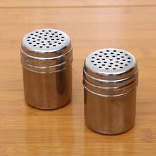 Set de agitador de sazonadores de acero inoxidable de pimienta y condimentos para cocina - Plateado - Ver 3