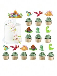 13pcs Animal Themed Cake Decorative Toppers Set - Multicolor - View 13