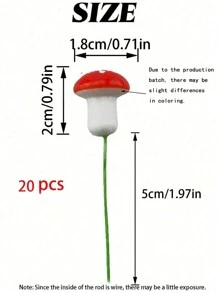 20/30 Stück rote Mini-Pilz Waldlandschaft Deko, Miniatur Garten, Outdoor Geburtstag Heim Büro Garten Party Kuchen Deko, DIY Basteln