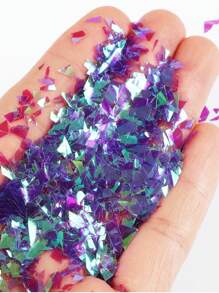 10g/Bag Holographic Nail Glitter Flakes Sparkly 3D Asymmetrical Shiny Sequins Nails Supplies Polish Manicure Nail Art Decorations DIY Nail Charms Nail Gems